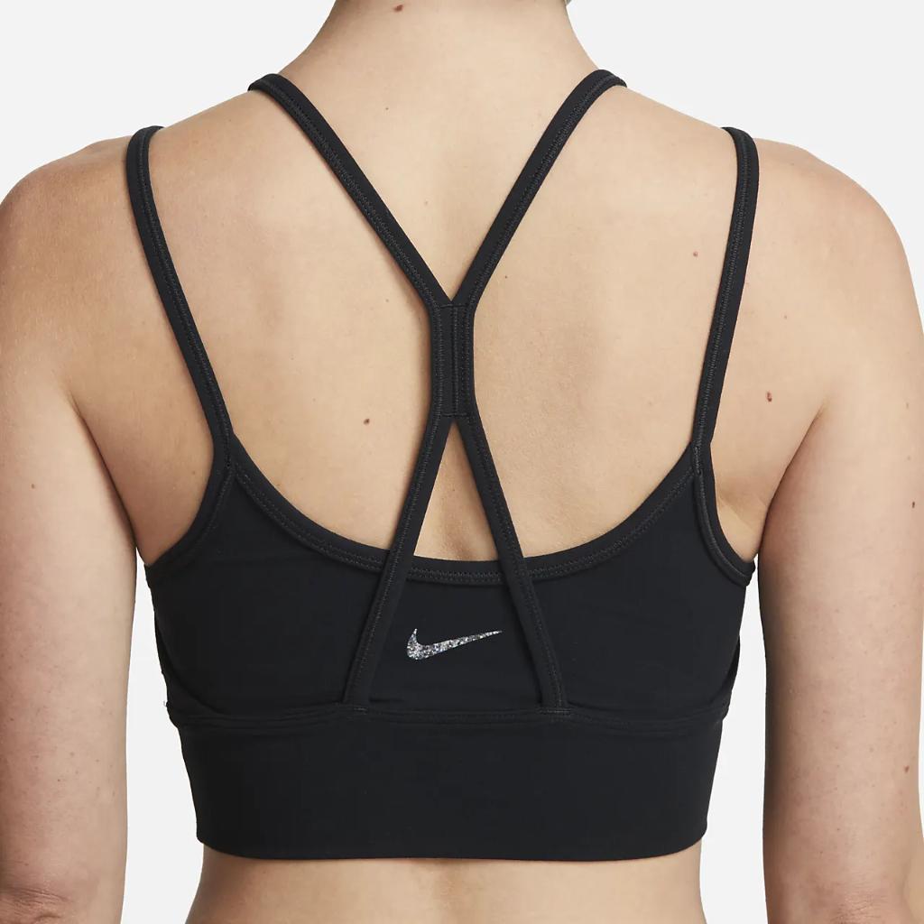 Nike Indy Strappy Women&#039;s Light-Support Padded Ribbed Longline Sports Bra FB2159-010
