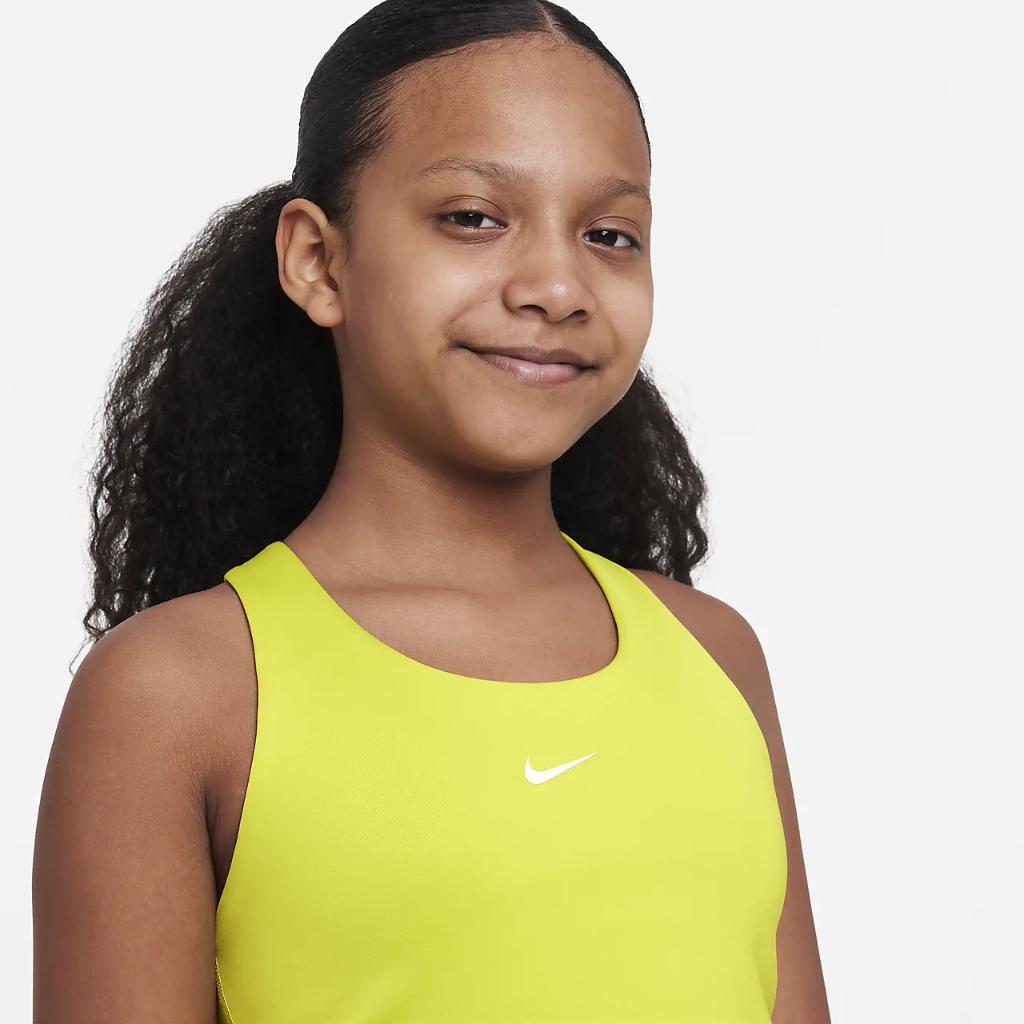 Nike Dri-FIT Swoosh Big Kids&#039; (Girls&#039;) Tank Sports Bra FB2264-308