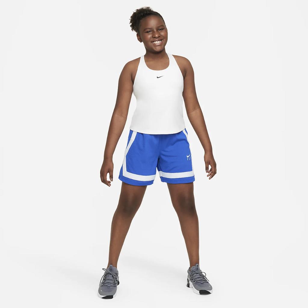 Nike Dri-FIT Swoosh Big Kids&#039; (Girls&#039;) Tank Sports Bra (Extended Size) FB2265-100