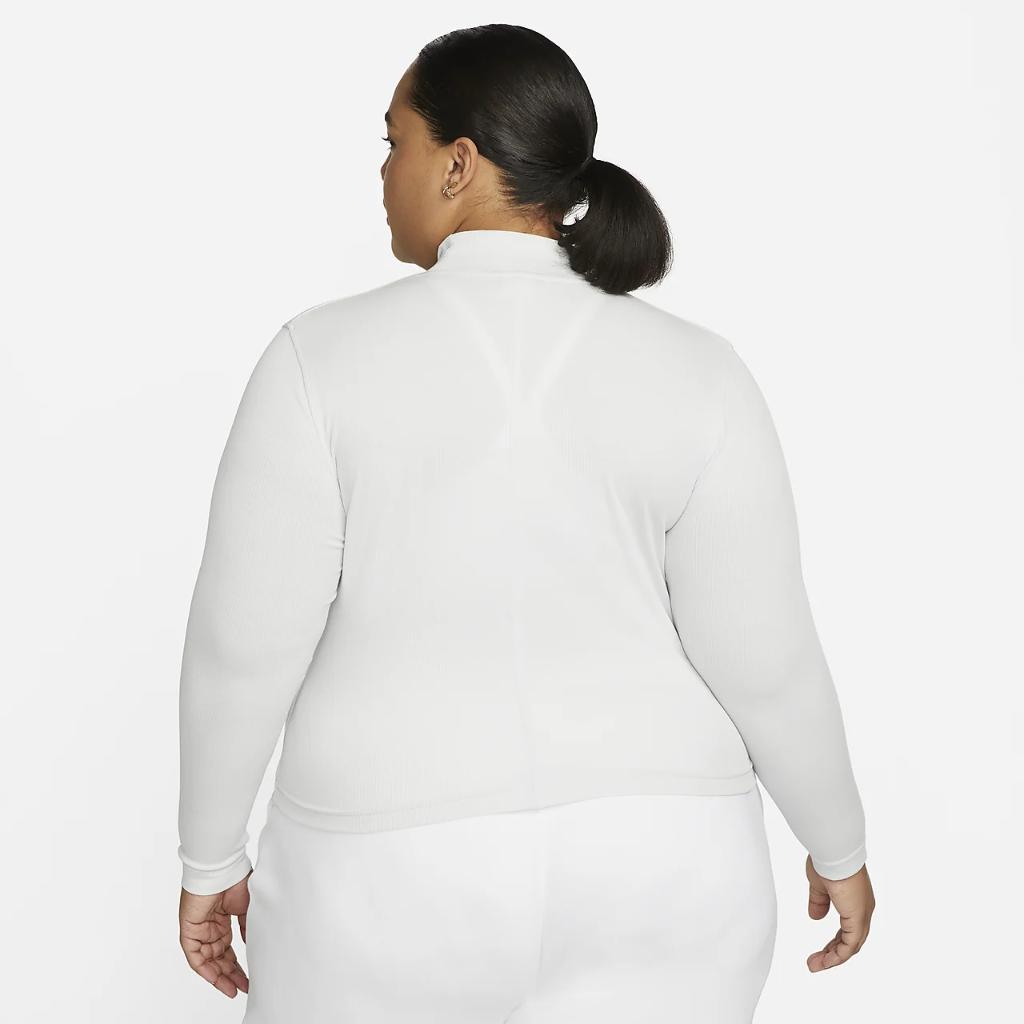 Nike Sportswear Essential Women&#039;s Ribbed Mock-Neck Long-Sleeve Top (Plus Size) FB3203-025
