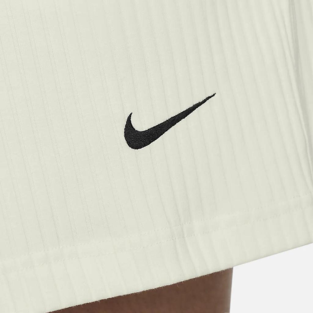 Nike Sportswear Women&#039;s High-Waisted Ribbed Jersey Shorts (Plus Size) FB3209-133
