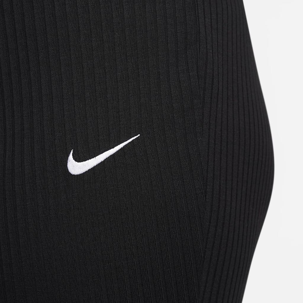 Nike Sportswear Women&#039;s High-Waisted Ribbed Jersey Pants (Plus Size) FB3210-010