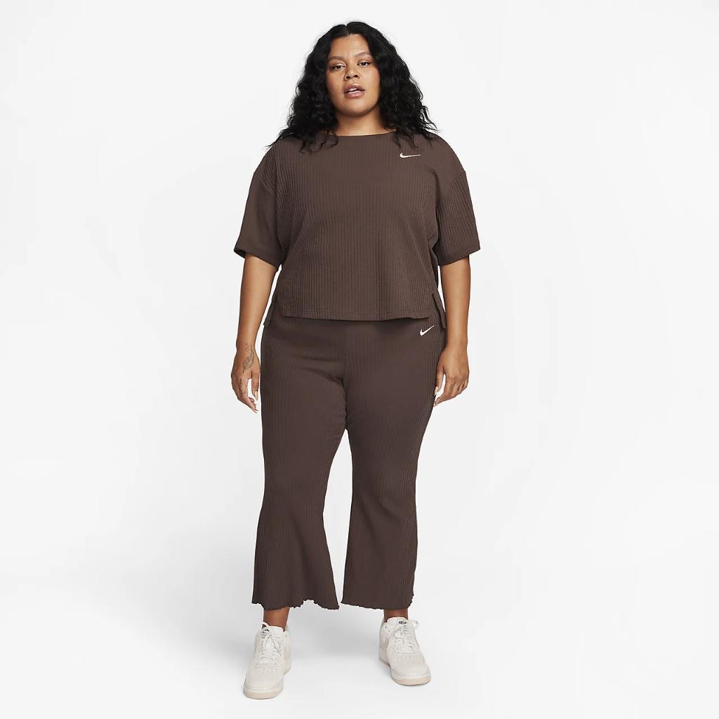 Nike Sportswear Women&#039;s High-Waisted Ribbed Jersey Pants (Plus Size) FB3210-237