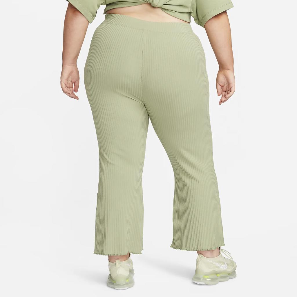 Nike Sportswear Women&#039;s High-Waisted Ribbed Jersey Pants (Plus Size) FB3210-386