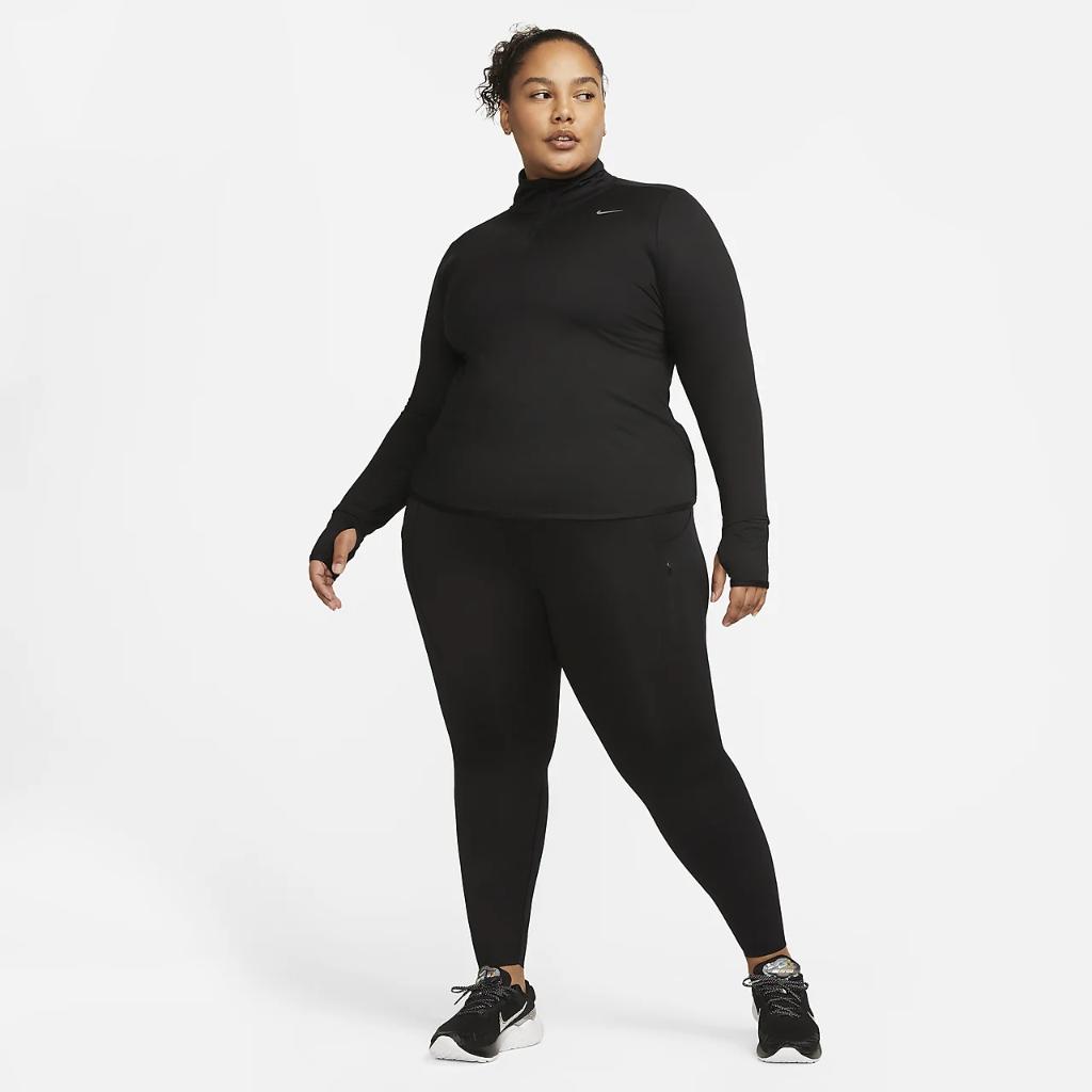 Nike Dri-FIT Swift Element UV Women&#039;s 1/4-Zip Running Top (Plus Size) FB4318-010