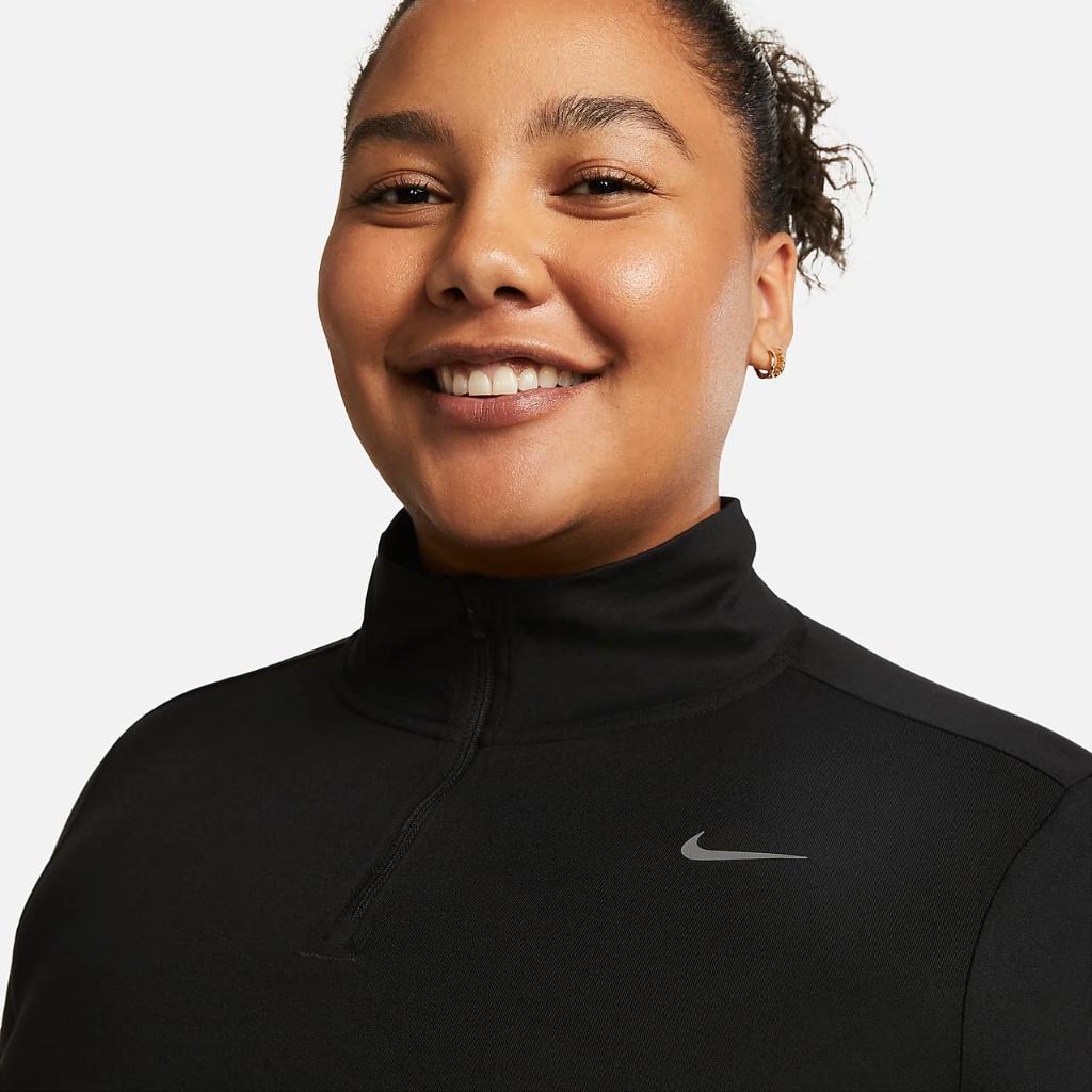Nike Dri-FIT Swift Element UV Women&#039;s 1/4-Zip Running Top (Plus Size) FB4318-010