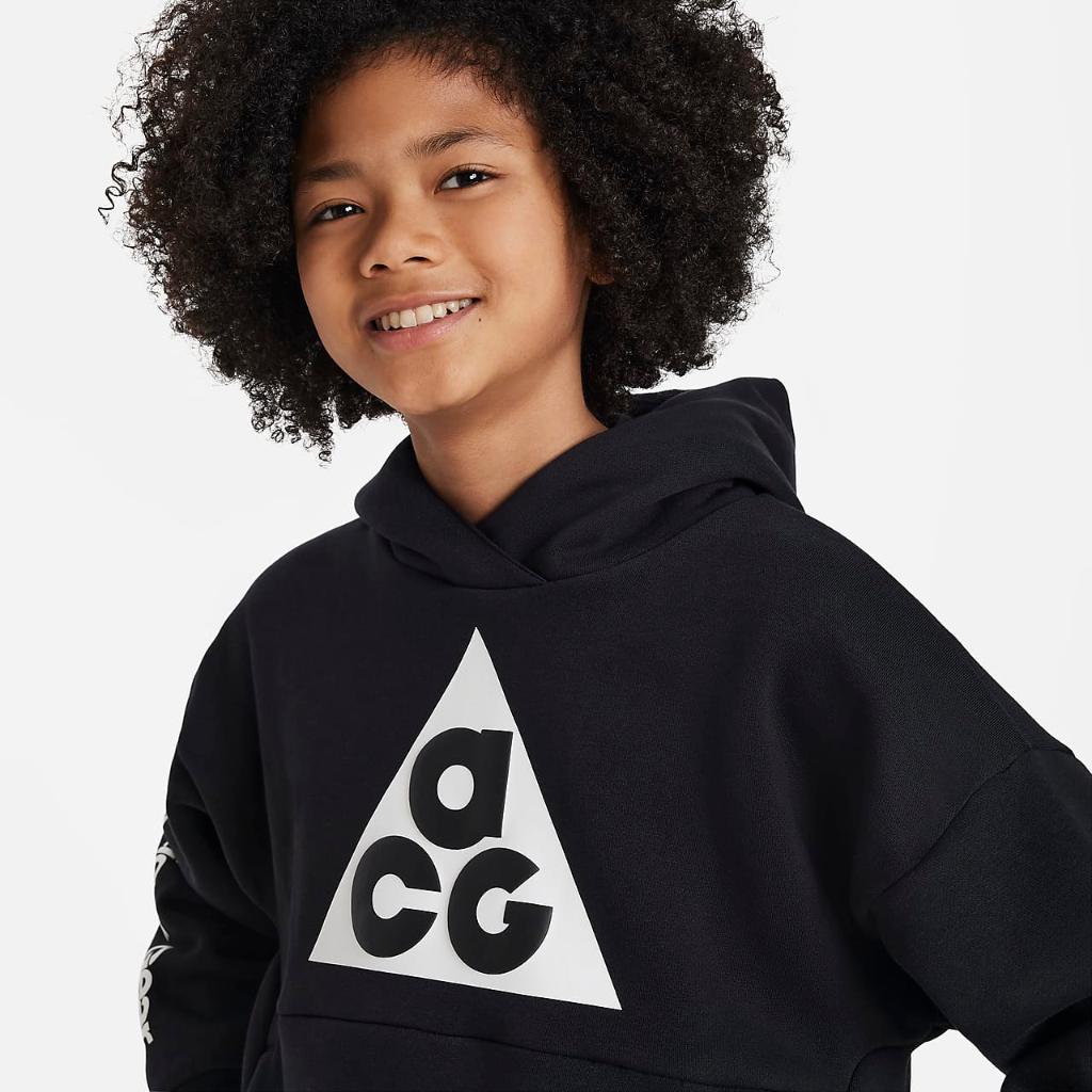 Nike ACG Icon Fleece Big Kids&#039; Pullover Hoodie FB4343-010