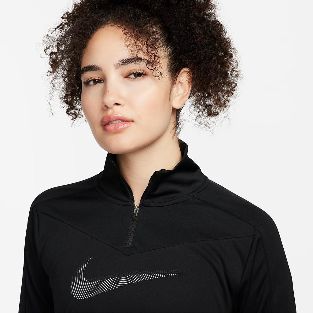 Nike Dri-FIT Swoosh Women&#039;s 1/4-Zip Running Top FB4687-010
