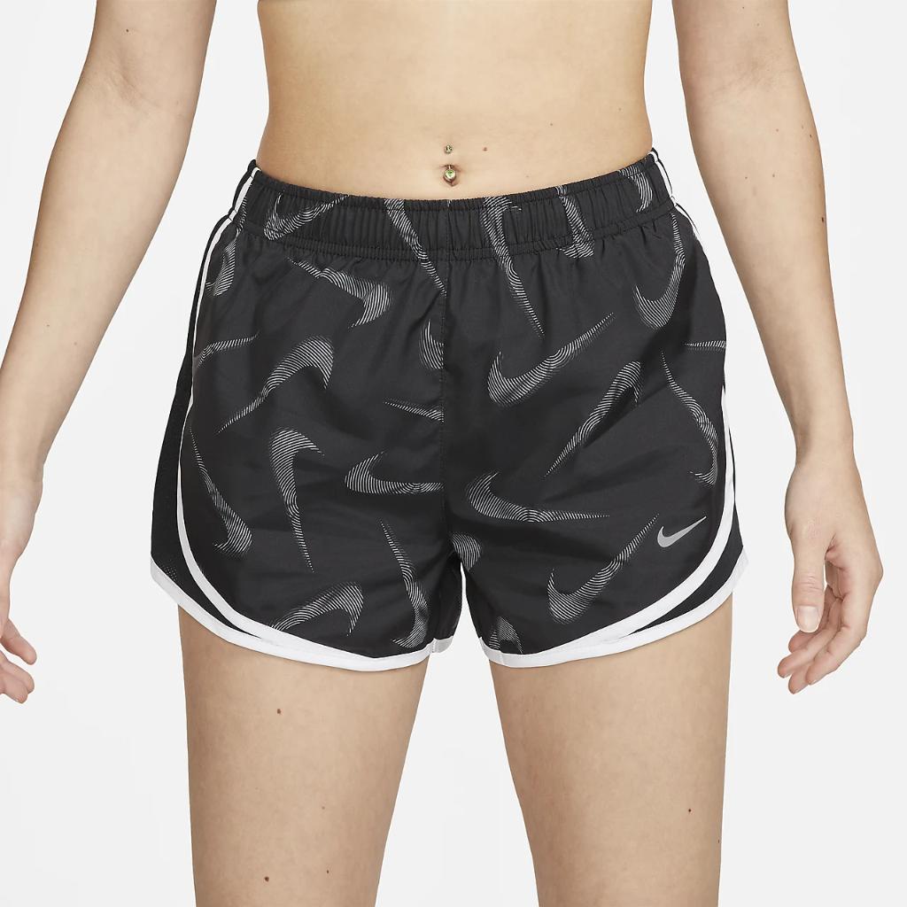 Nike Tempo Swoosh Women&#039;s Dri-FIT Brief-Lined Printed Running Shorts FB4954-010