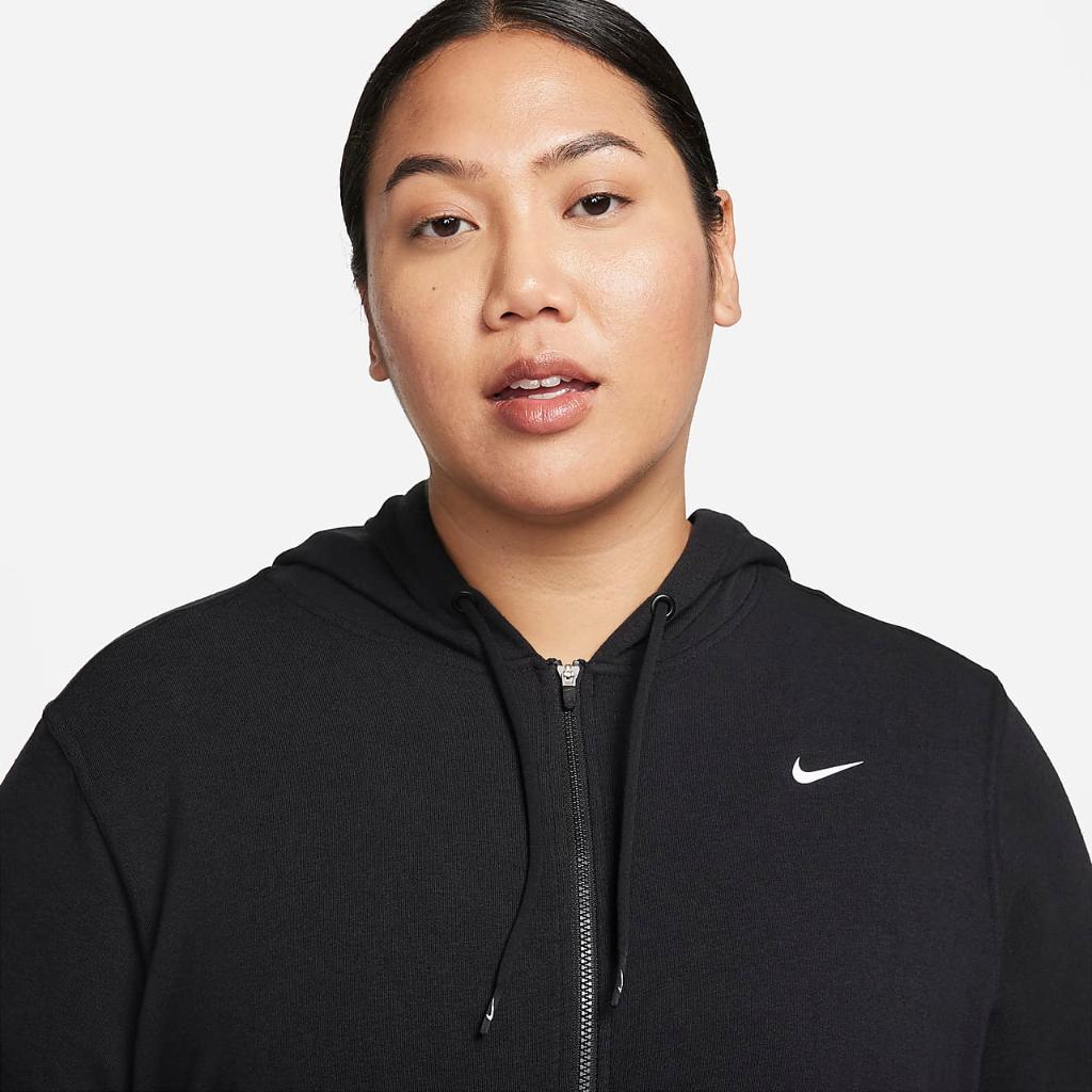Nike Dri-FIT One Women&#039;s Full-Zip French Terry Hoodie (Plus Size) FB5202-010
