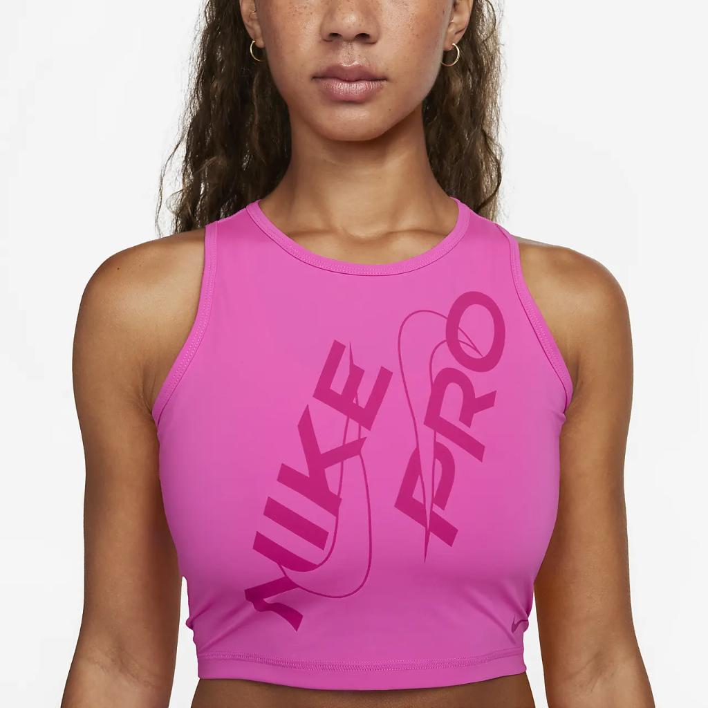 Nike Pro Dri-FIT Women&#039;s Crop Tank Top FB5261-617