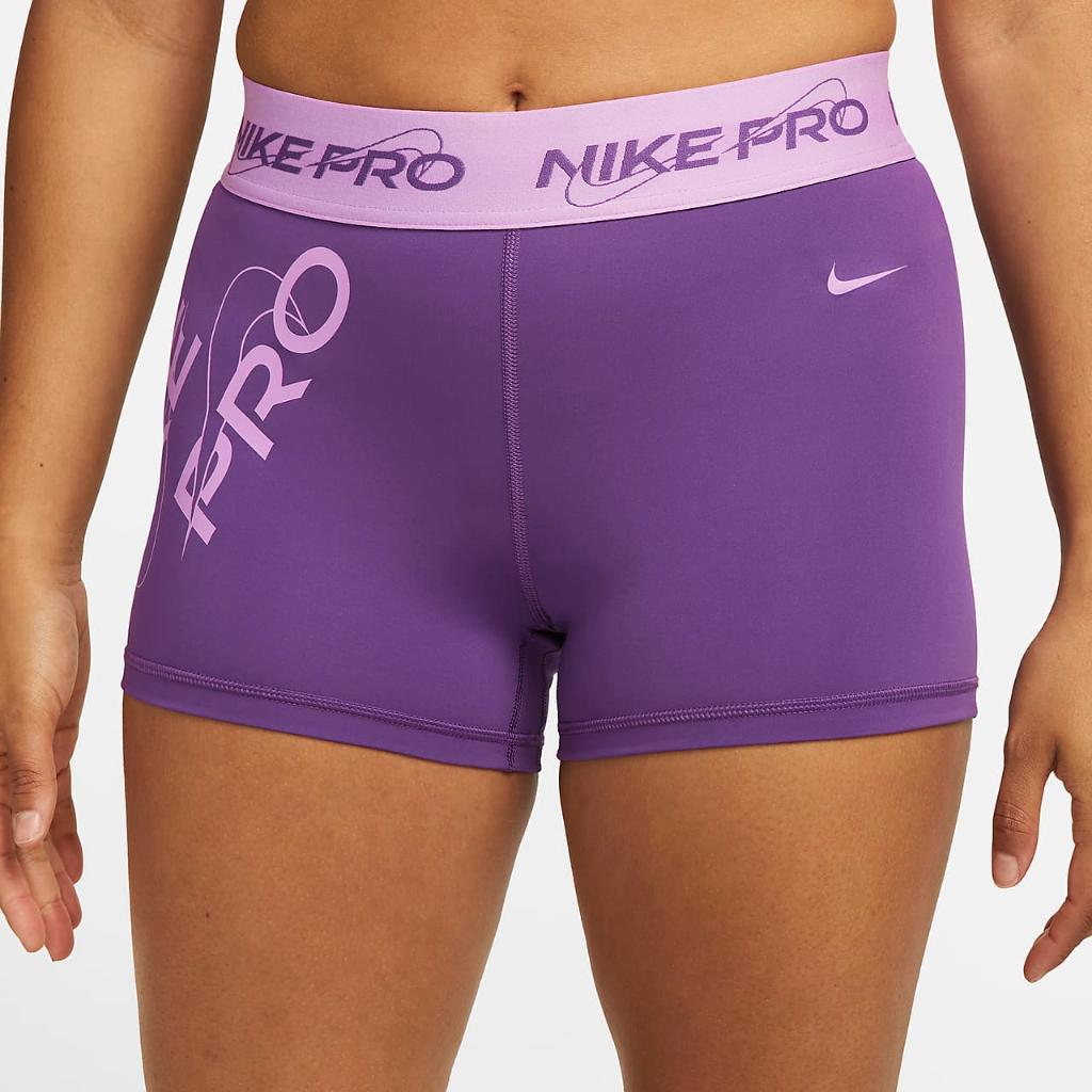 Nike Pro Women&#039;s Mid-Rise 3&quot; Graphic Shorts FB5448-599