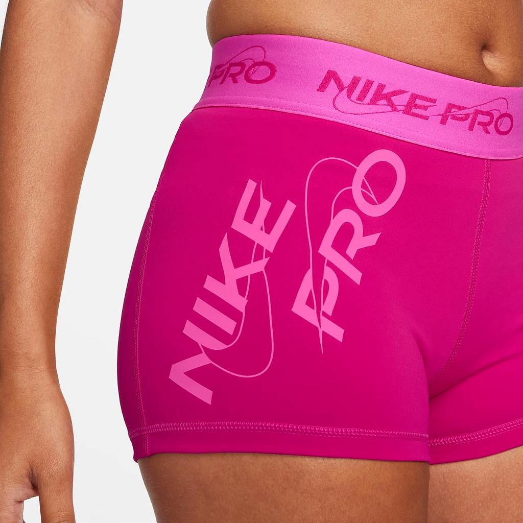 Nike Pro Women&#039;s Mid-Rise 3&quot; Graphic Shorts FB5448-615