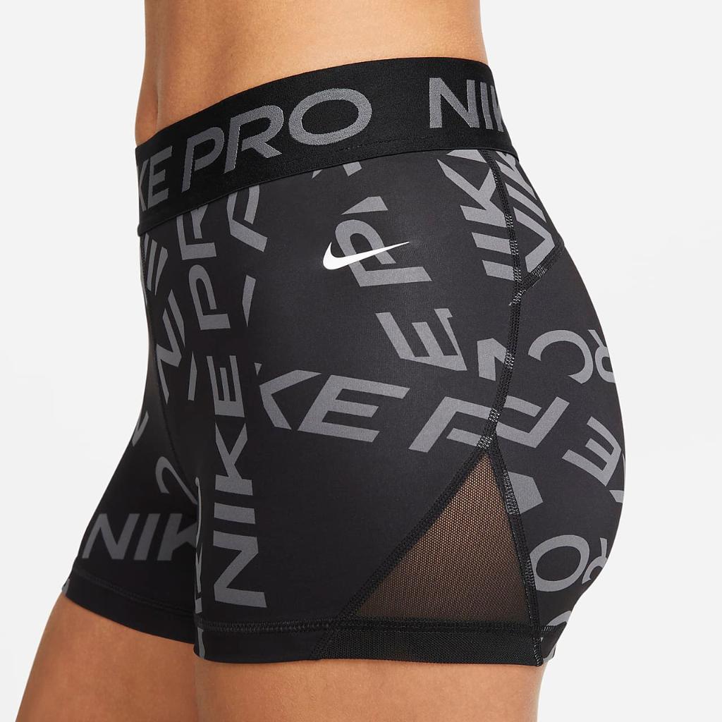 Nike Pro Women&#039;s Mid-Rise 3&quot; Printed Shorts FB5457-010