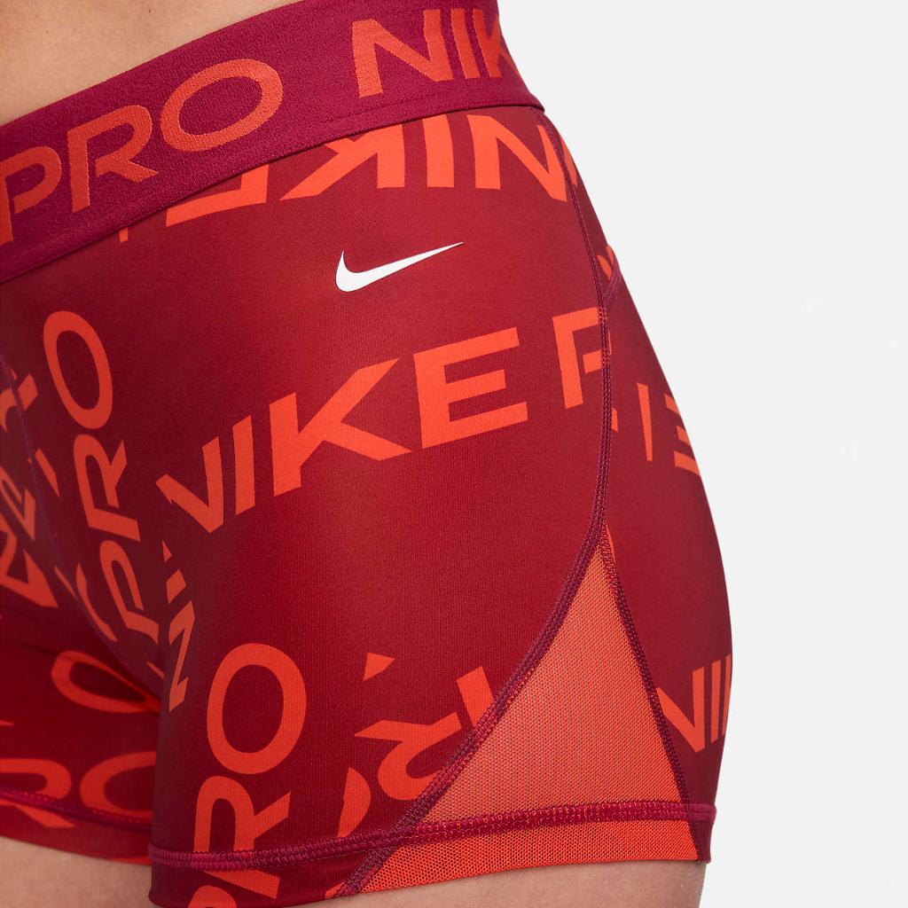 Nike Pro Women&#039;s Mid-Rise 3&quot; Printed Shorts FB5457-620