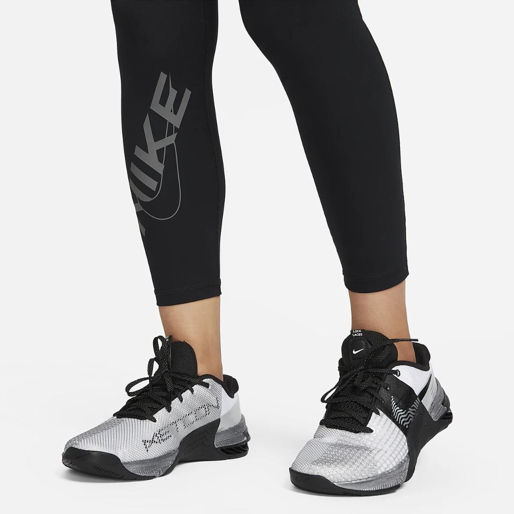 Nike Pro Women&#039;s Mid-Rise 7/8 Graphic Leggings FB5488-010