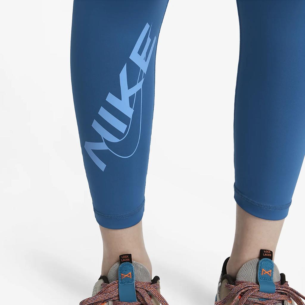 Nike Pro Women&#039;s Mid-Rise 7/8 Graphic Leggings FB5488-457