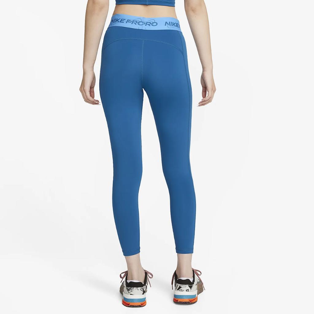 Nike Pro Women&#039;s Mid-Rise 7/8 Graphic Leggings FB5488-457