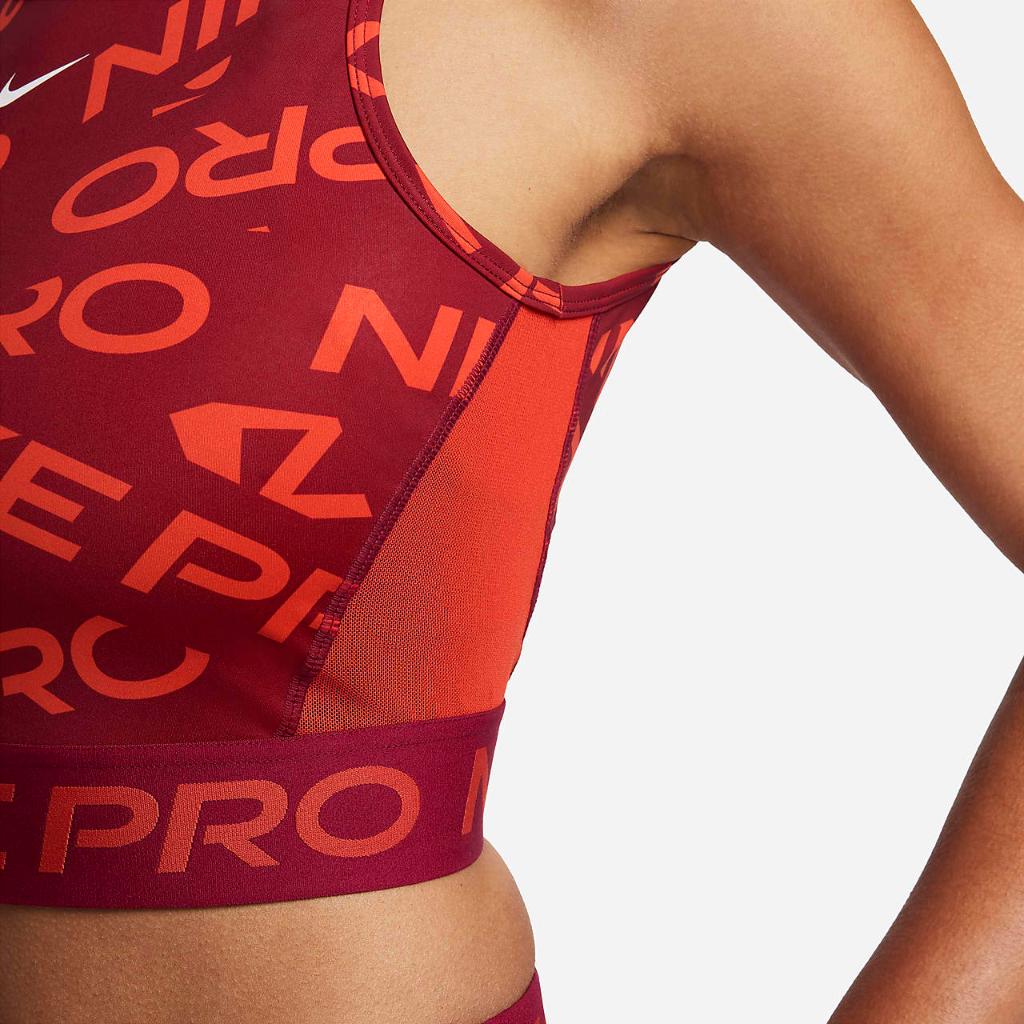 Nike Pro Dri-FIT Women&#039;s Crop Printed Tank Top FB5500-620