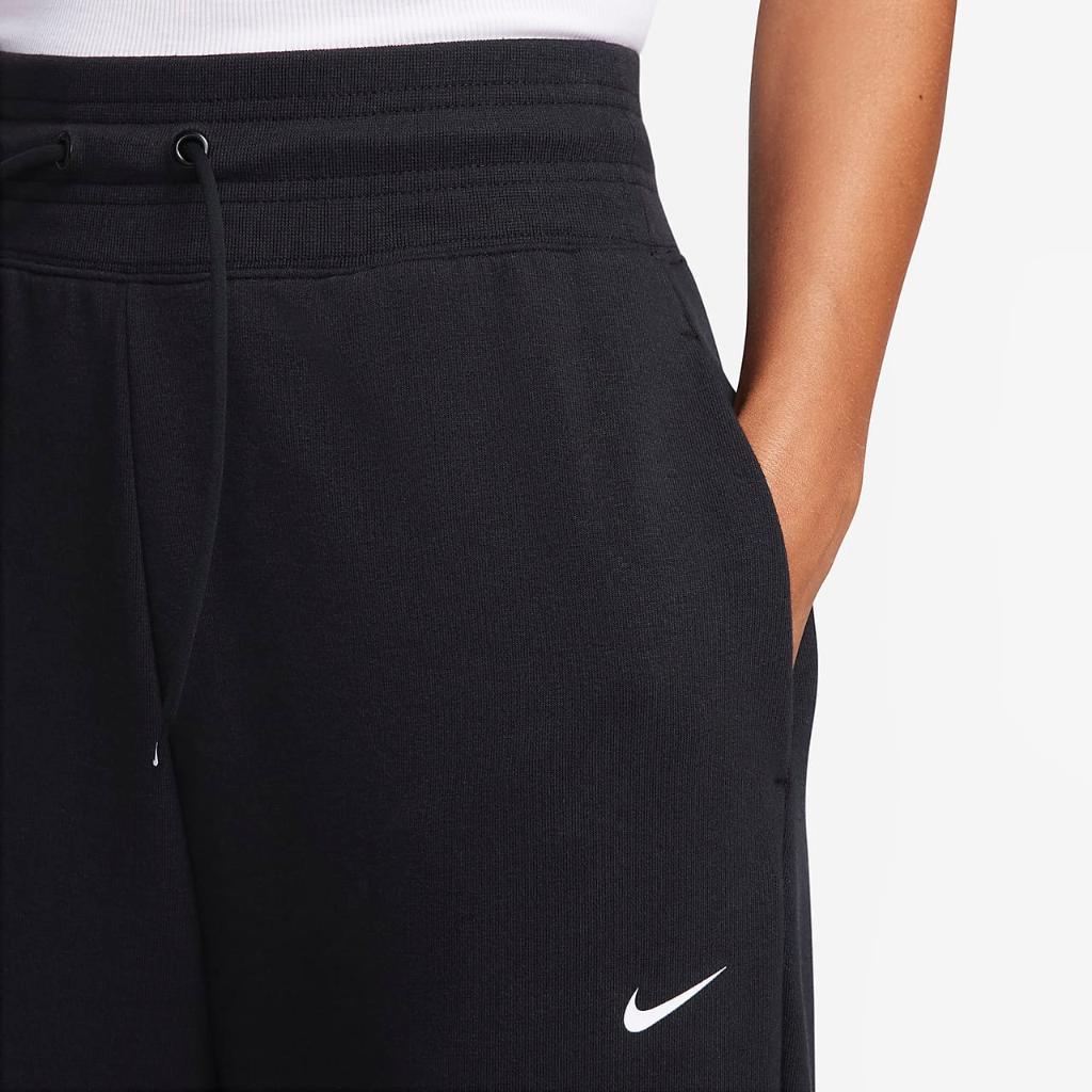 Nike Dri-FIT One Women&#039;s High-Waisted Full-Length Open-Hem French Terry Sweatpants FB5581-010