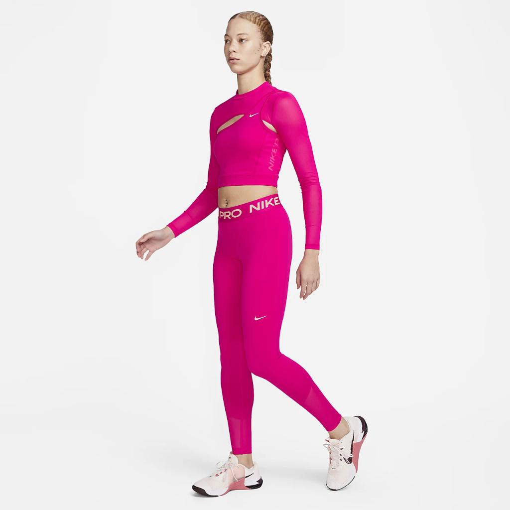 Nike Pro Women&#039;s Mid-Rise Full-Length Leggings FB5687-615