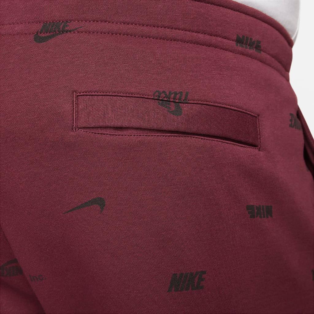 Nike Club Fleece Men&#039;s Brushed-Back Allover Print Joggers FB7437-681