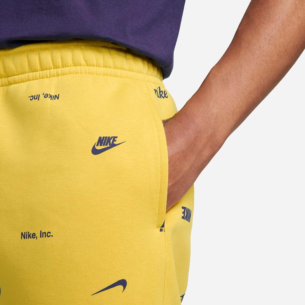 Nike Club Fleece Men&#039;s Brushed-Back Allover Print Joggers FB7437-709