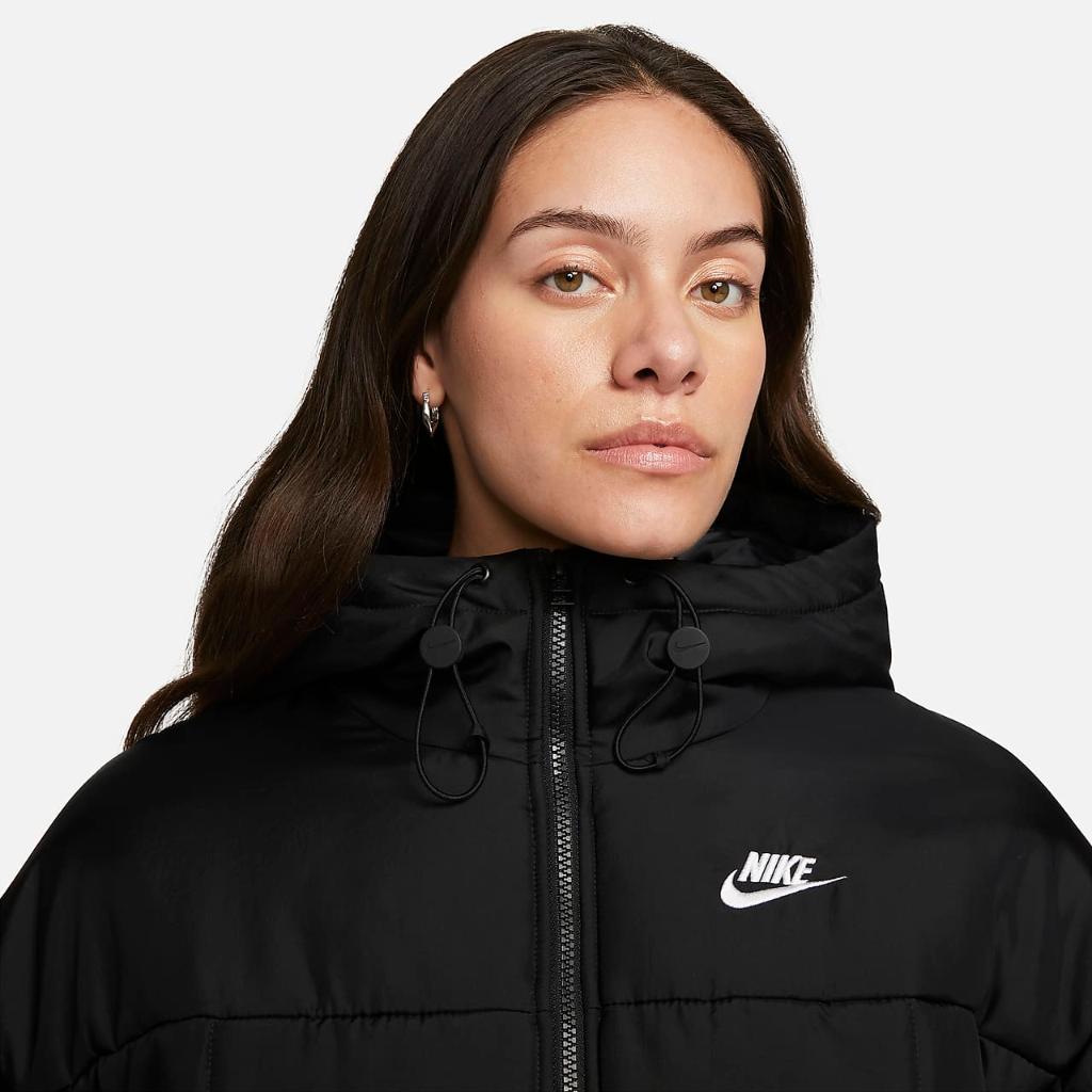 Nike Sportswear Classic Puffer Women&#039;s Therma-FIT Loose Hooded Jacket FB7672-010