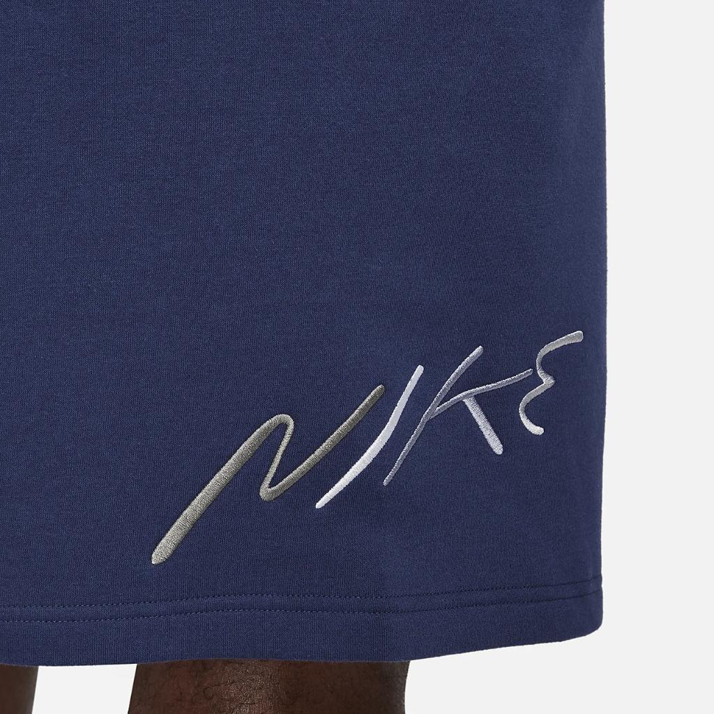 Nike Club Fleece Men&#039;s Brushed-Back Graphic Shorts FB7682-410