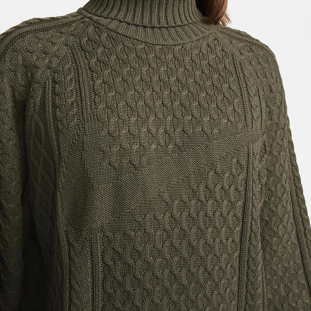 Nike Life Men&#039;s Cable Knit Turtleneck Sweater FB7770-325