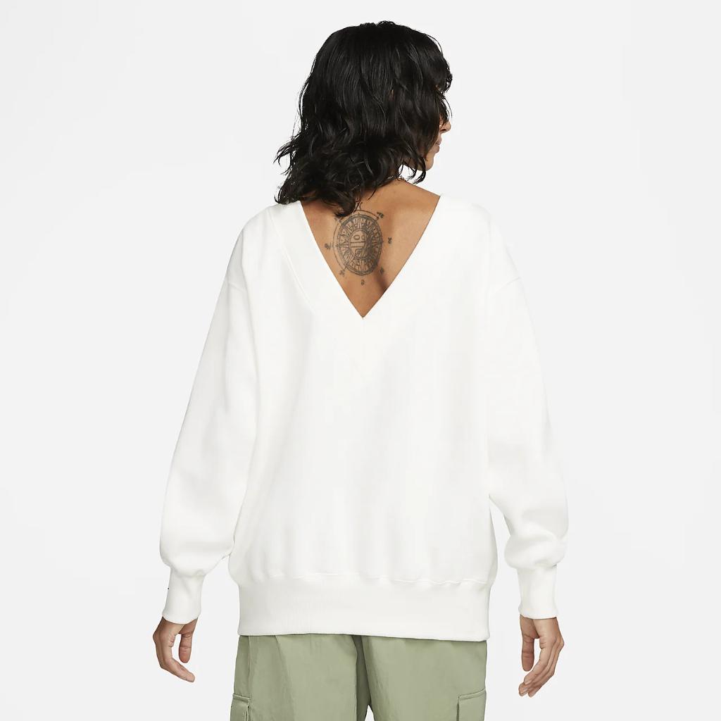 Nike Sportswear Phoenix Fleece Women&#039;s Oversized V-Neck Sweatshirt FB8317-133