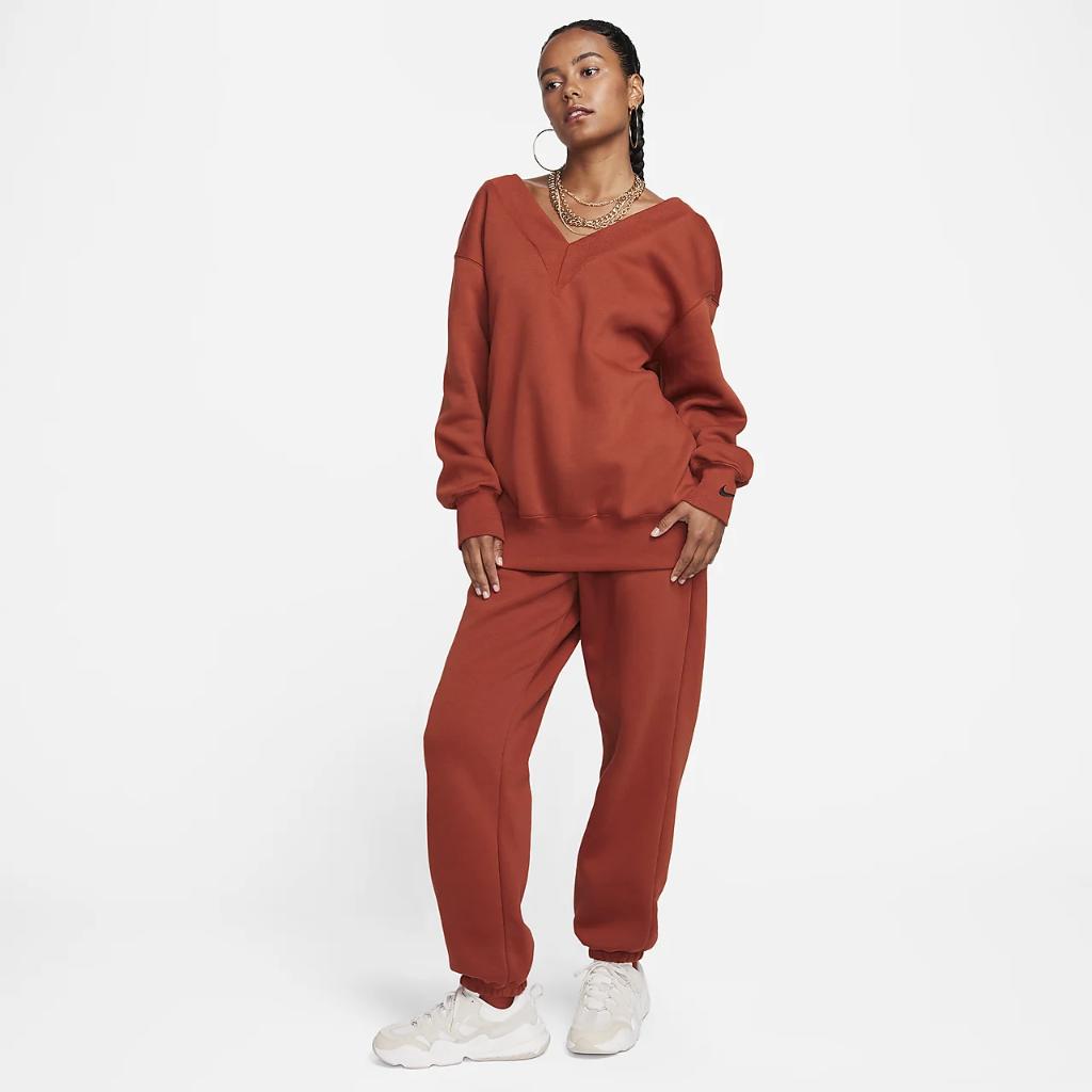 Nike Sportswear Phoenix Fleece Women&#039;s Oversized V-Neck Sweatshirt FB8317-832