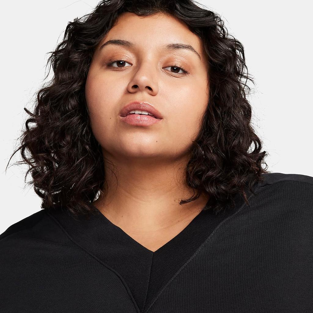 Nike Sportswear Phoenix Fleece Women&#039;s Oversized V-Neck Sweatshirt (Plus Size) FB8319-010