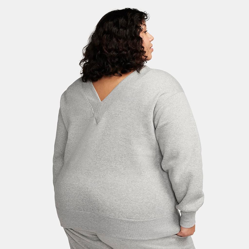 Nike Sportswear Phoenix Fleece Women&#039;s Oversized V-Neck Sweatshirt (Plus Size) FB8319-063