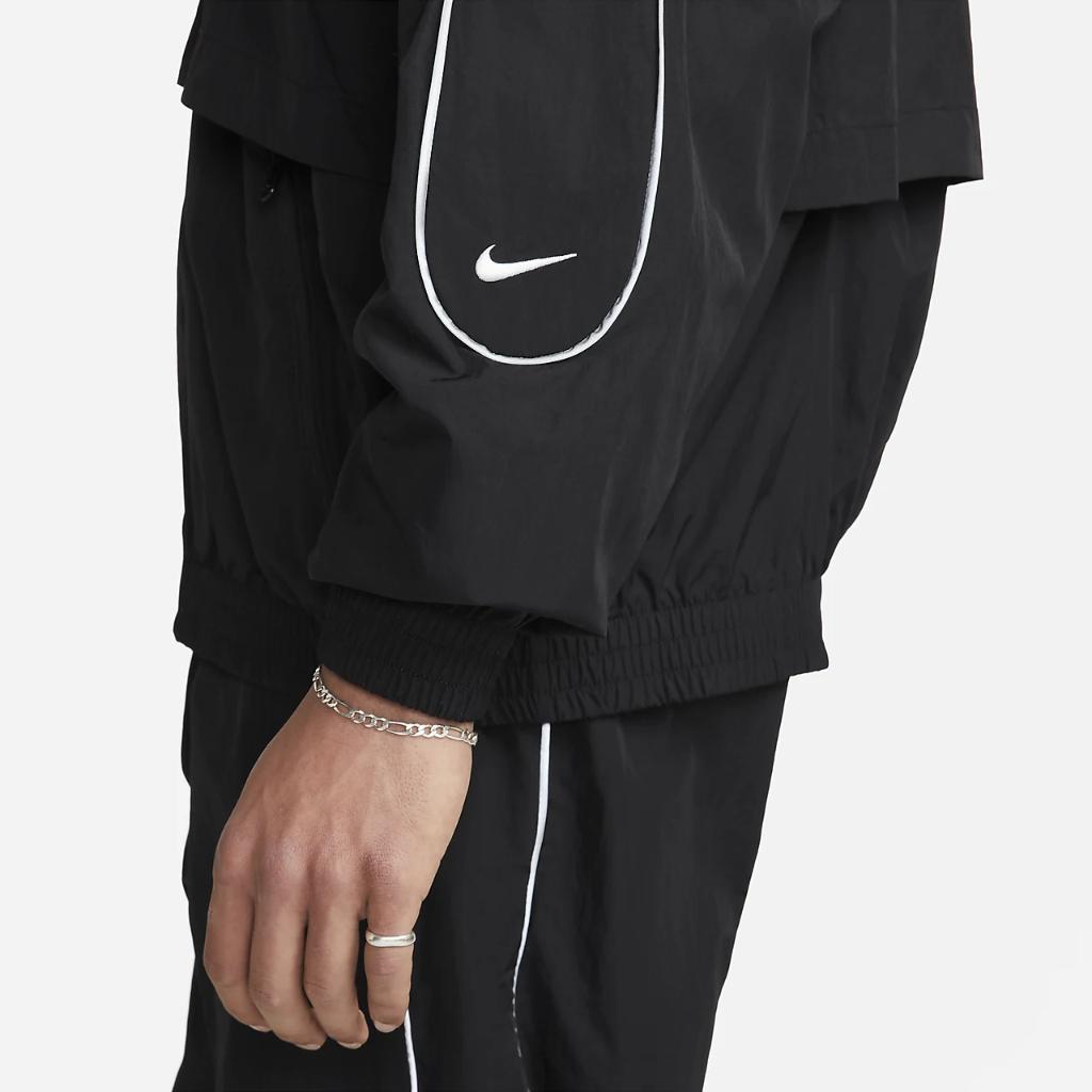 Nike Sportswear Solo Swoosh Men&#039;s Woven Track Jacket FB8622-010