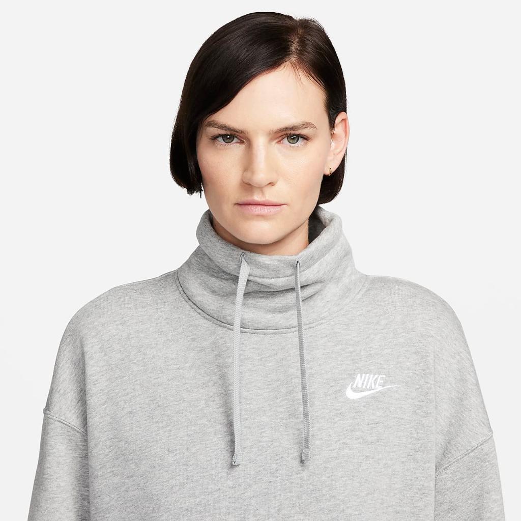 Nike Sportswear Club Fleece Women&#039;s Oversized Mock-Neck Sweatshirt FB8664-063