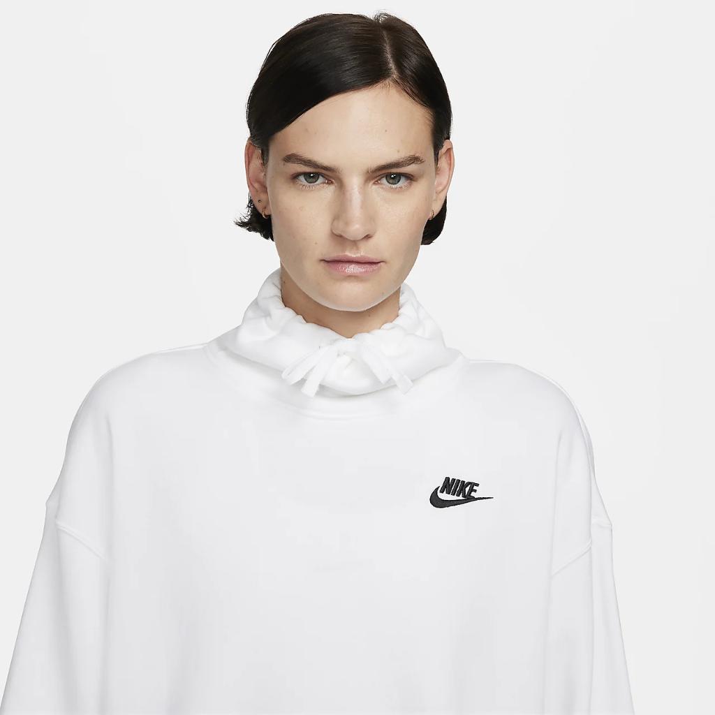 Nike Sportswear Club Fleece Women&#039;s Oversized Mock-Neck Sweatshirt FB8664-100