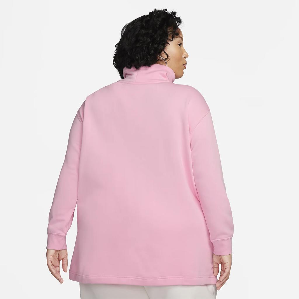 Nike Sportswear Club Fleece Women&#039;s Oversized Mock-Neck Sweatshirt (Plus Size) FB8666-690
