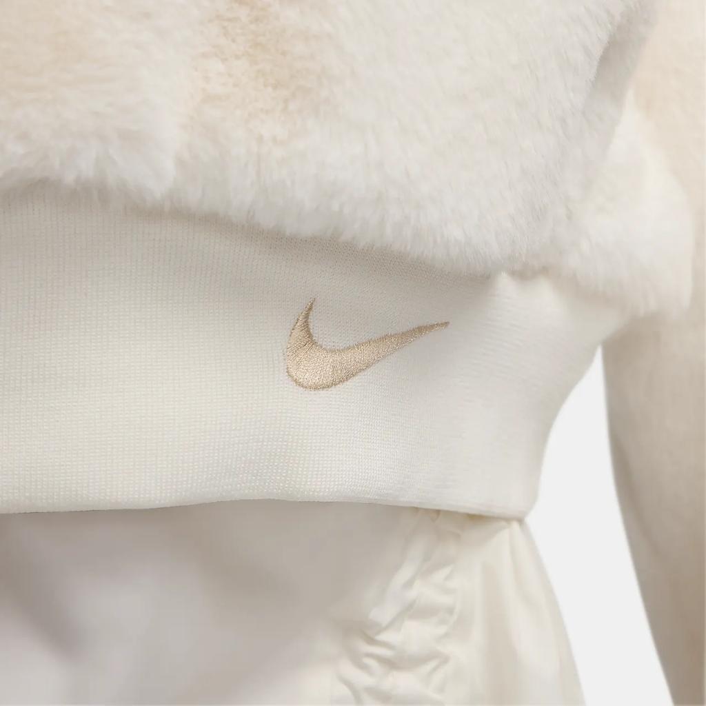 Nike Sportswear Women&#039;s Reversible Faux Fur Bomber FB8692-133