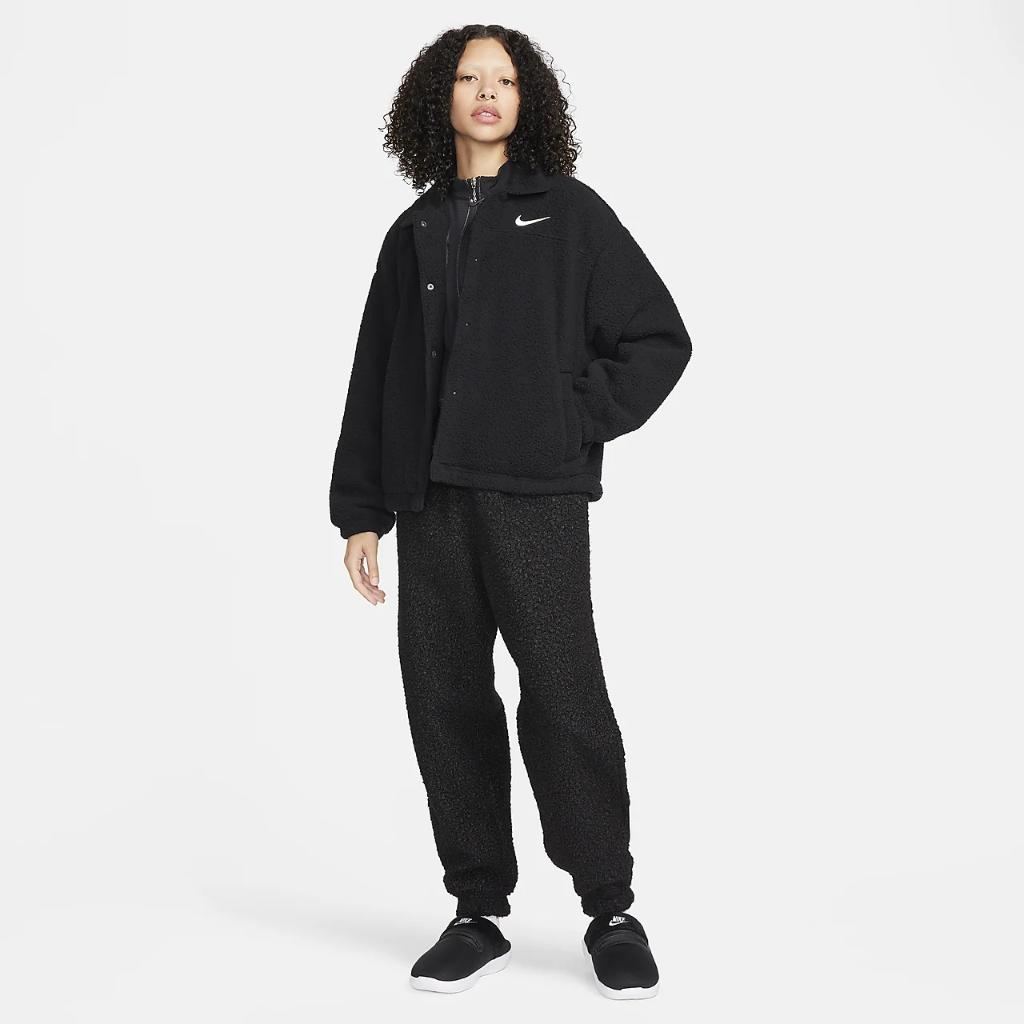 Nike Sportswear Women&#039;s Collared High-Pile Jacket FB8707-010