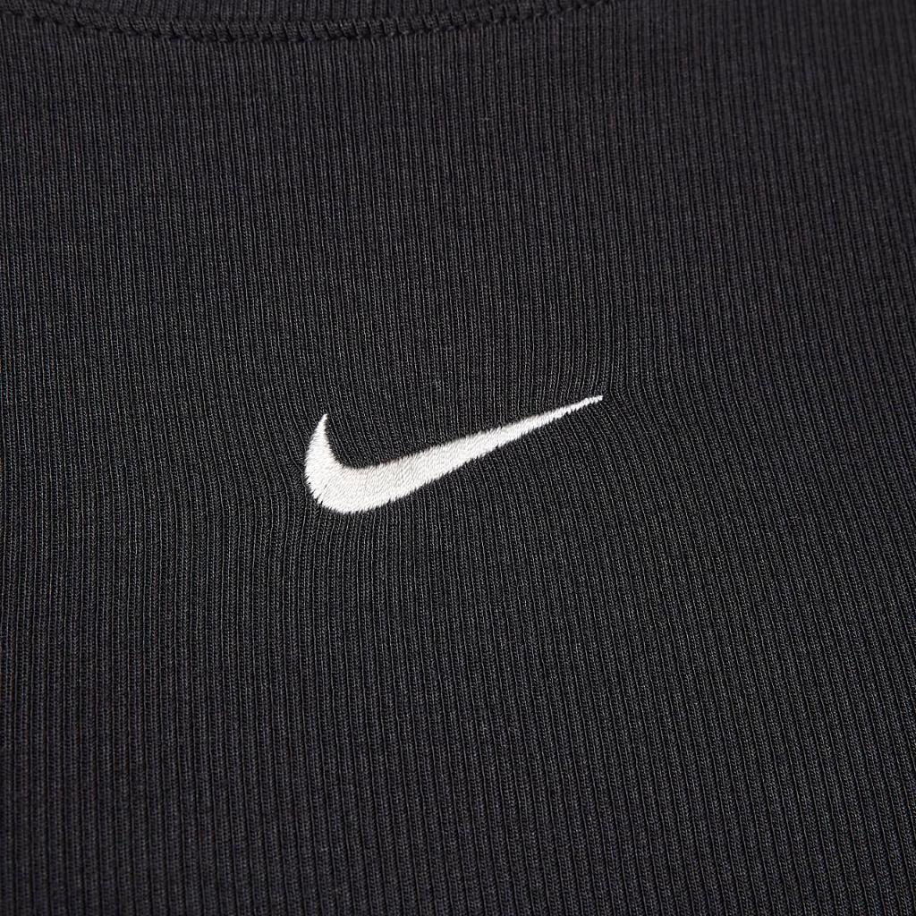 Nike Sportswear Essential Women&#039;s Ribbed Long-Sleeve Mod Crop Top FB8717-010
