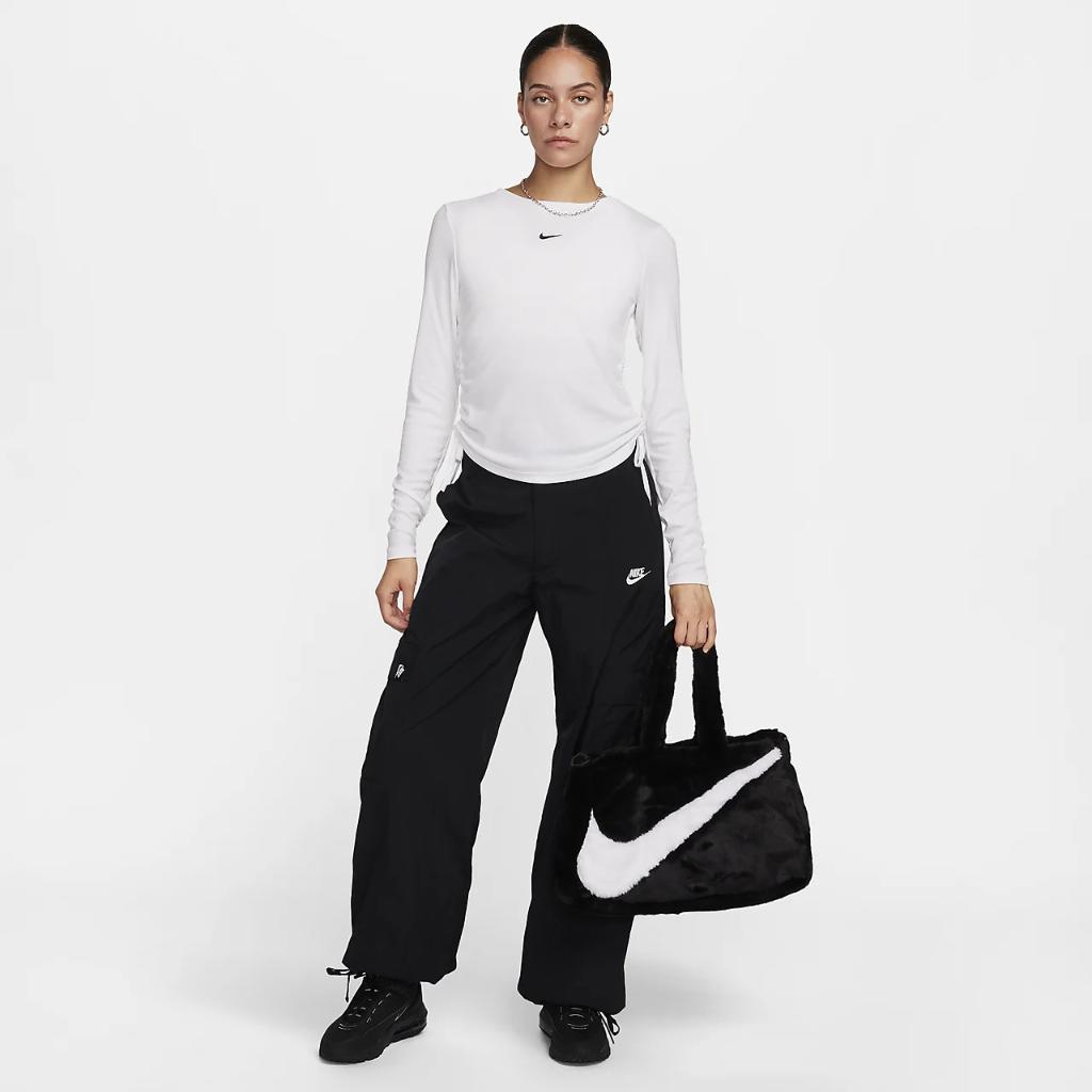 Nike Sportswear Essential Women&#039;s Ribbed Long-Sleeve Mod Crop Top FB8717-100