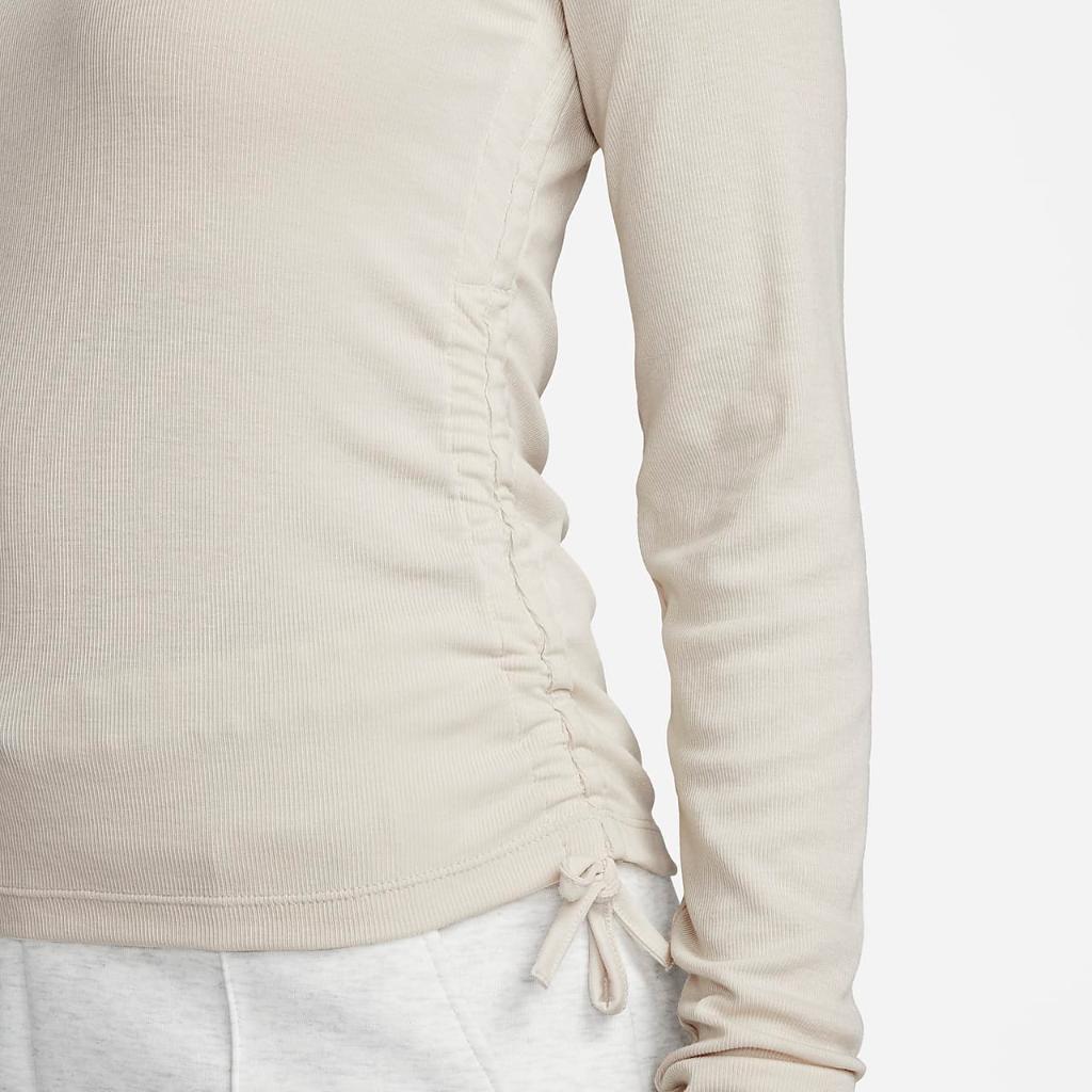 Nike Sportswear Essential Women&#039;s Ribbed Long-Sleeve Mod Crop Top FB8717-104