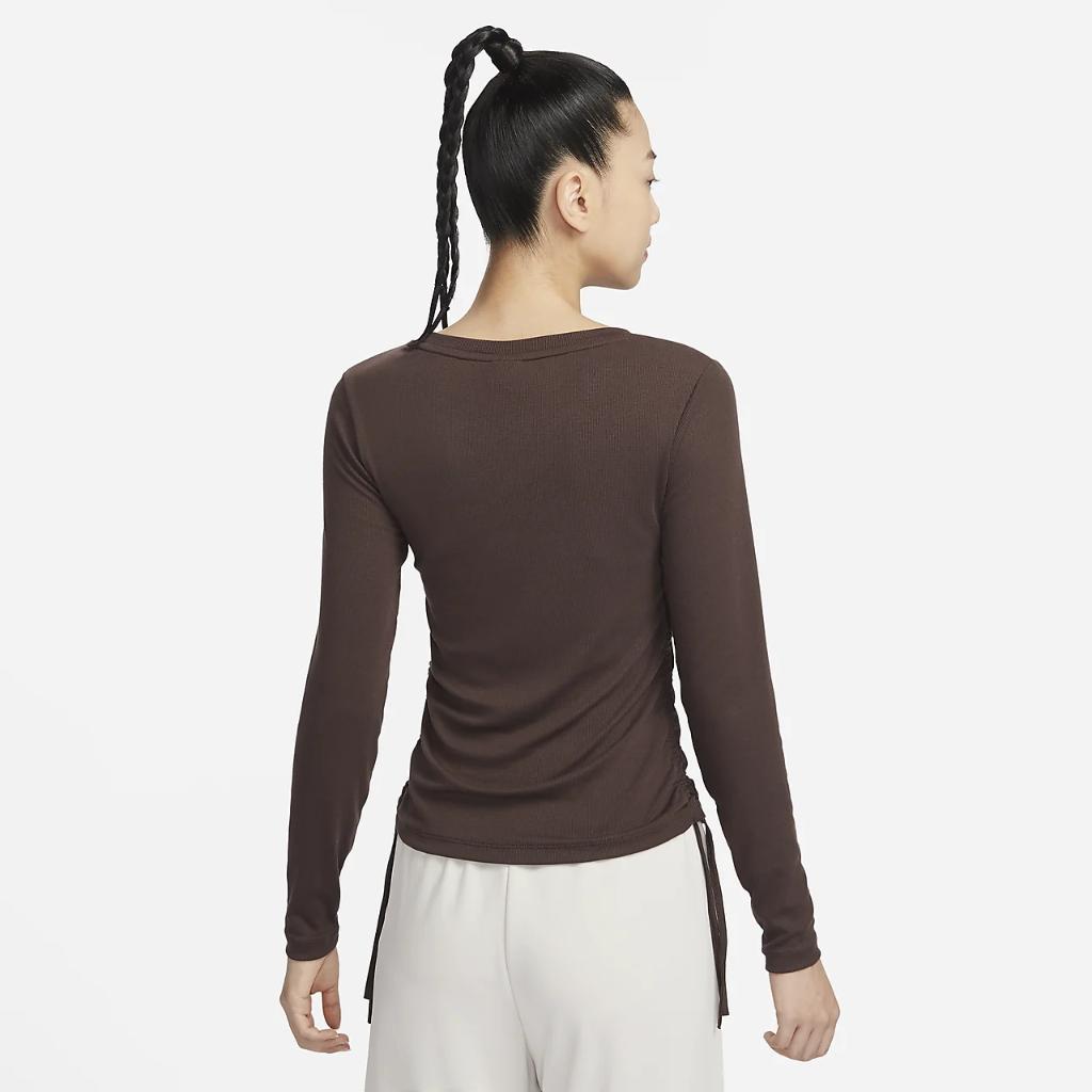 Nike Sportswear Essential Women&#039;s Ribbed Long-Sleeve Mod Crop Top FB8717-237
