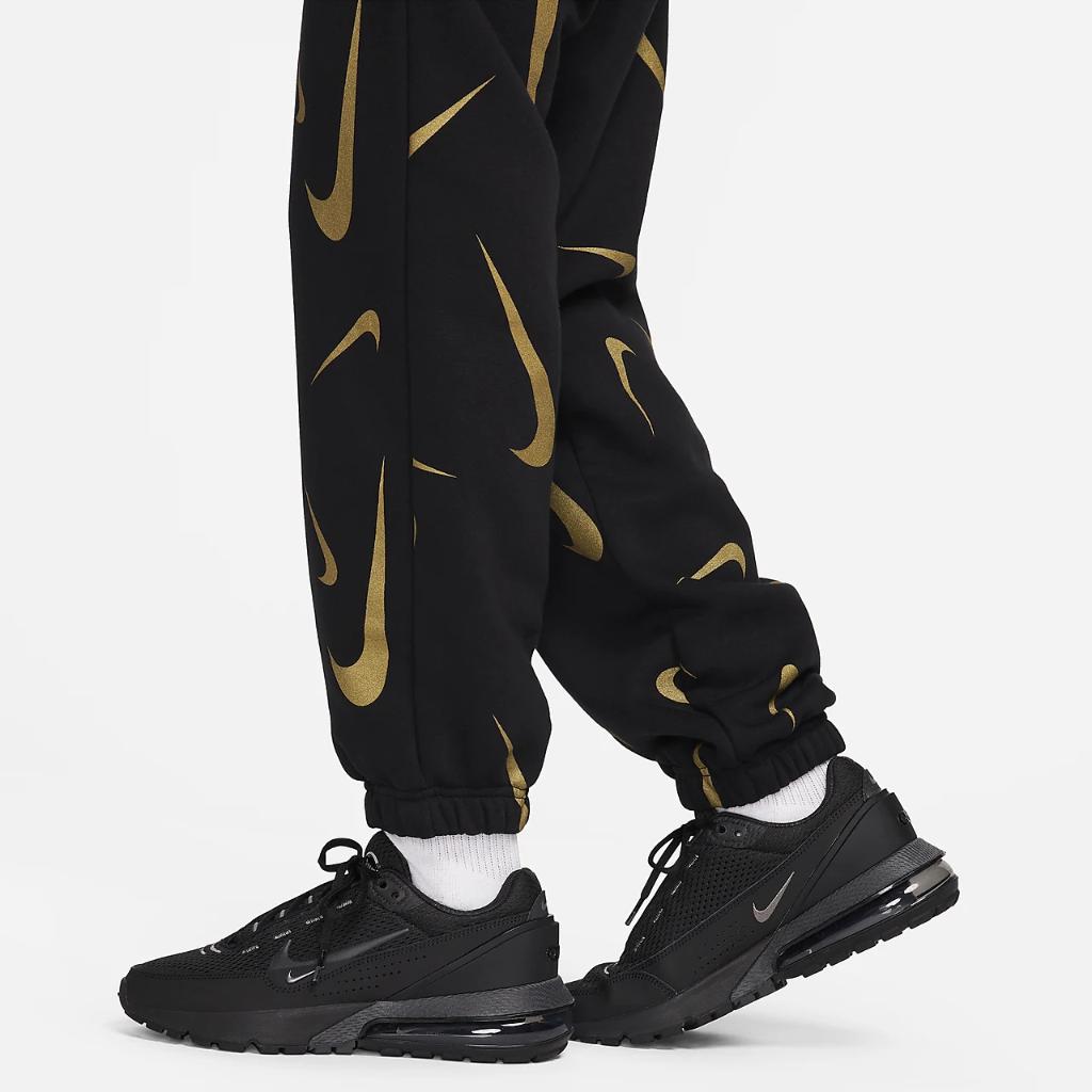 Nike Sportswear Women&#039;s High-Waisted Fleece Printed Joggers FB8754-010