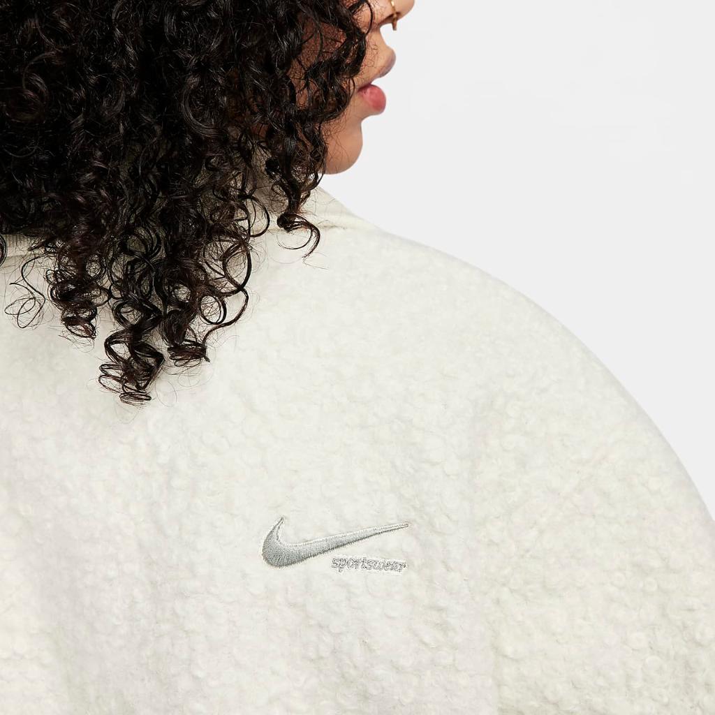 Nike Sportswear Collection Women&#039;s Hi-Pile Fleece 1/2-Zip Top FB8785-020
