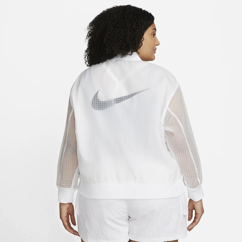 Nike Sportswear Essentials Women&#039;s Woven Varsity Bomber Jacket (Plus Size) FB8905-100