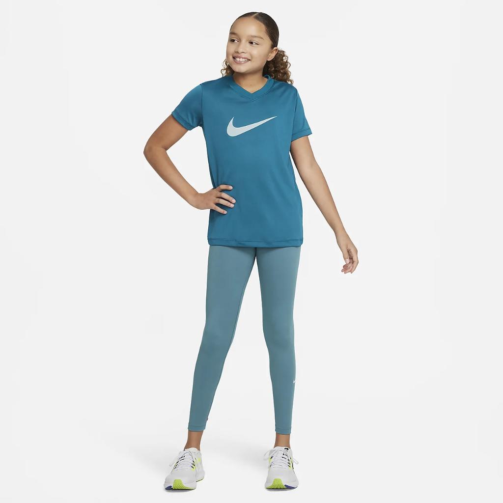 Nike Dri-FIT Legend Big Kids&#039; (Girls&#039;) V-Neck T-Shirt FB8960-367