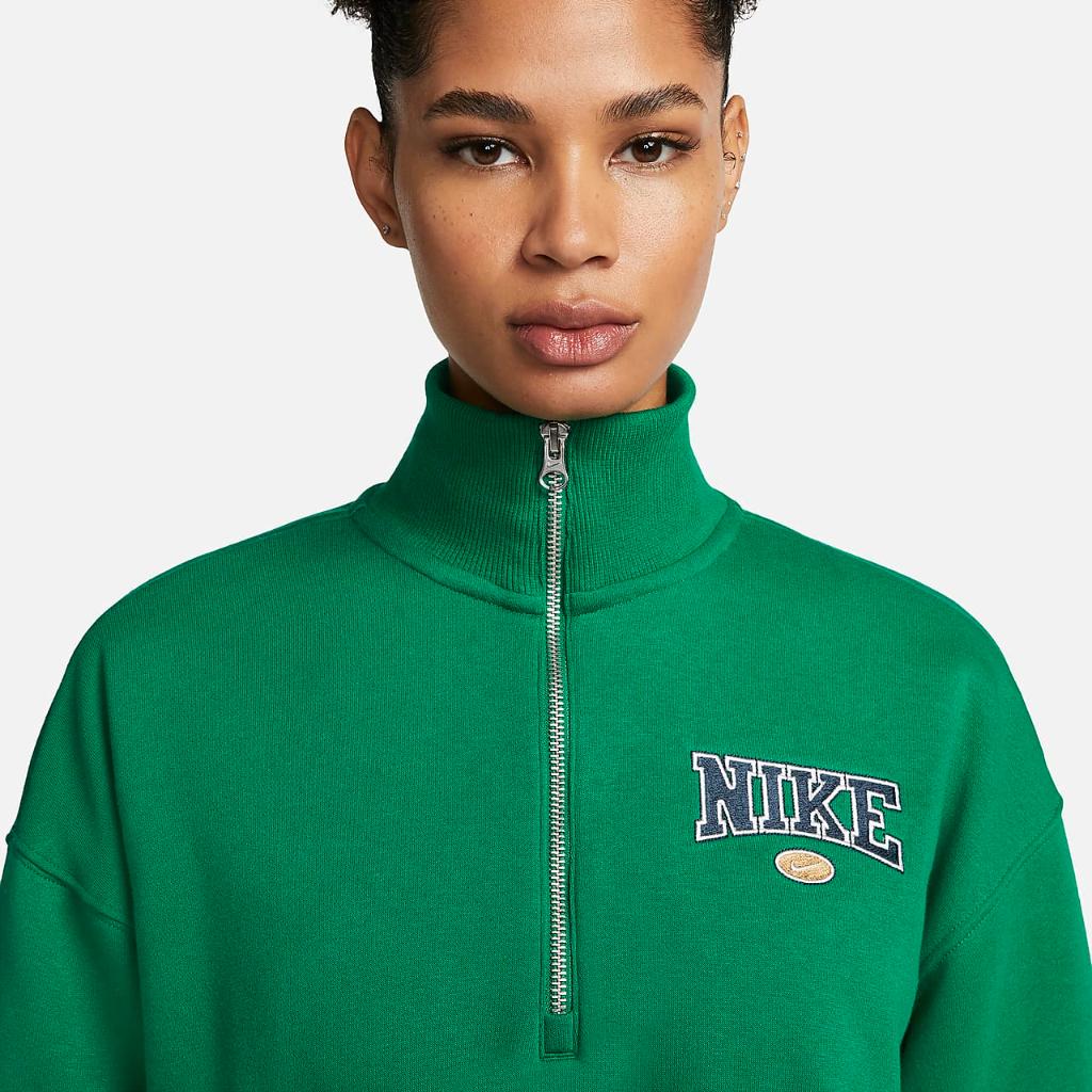 Nike Sportswear Phoenix Fleece Women&#039;s Oversized 1/4-Zip Cropped Sweatshirt FB9874-365