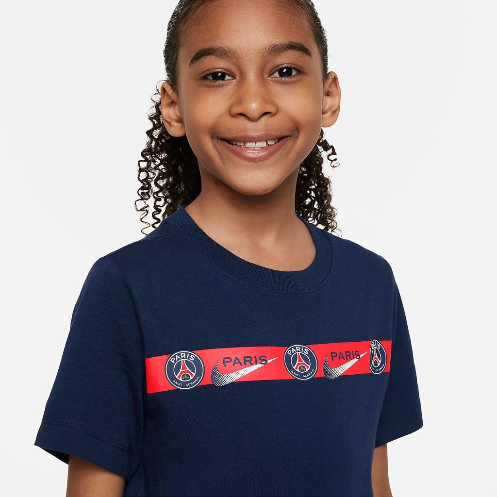 Paris Saint-Germain Big Kids&#039; Nike Soccer T-Shirt FD1104-410